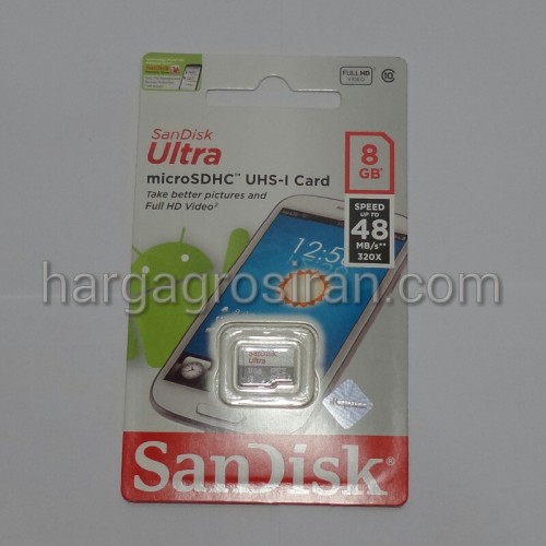 Memory MicroSD SanDisk Ultra 8GB Class 10 Speed Up To 48MB/S