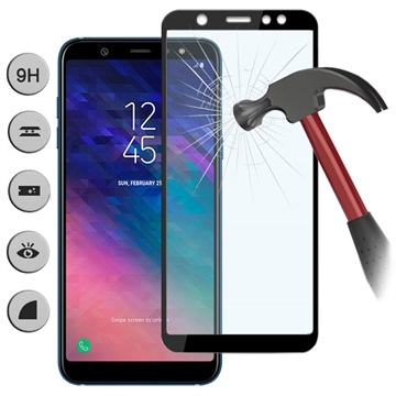 Samsung A6 2018 Tempered Glass FS / Full Body / Anti Gores Kaca Premium / Full Bahan Kaca Full Lem