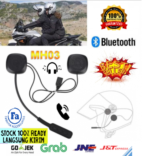 MH03 Handfree Helm / Motorcycle Helmet Wireless Bluetooh Headphone Stereo Music / Headset Bluetooth Helm