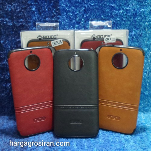 Motorola G5S Plus Elegan Leather Back Case - Silikon Bahan Kulit Design Simple dan Rapi cover Ver.2