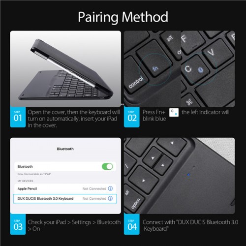 Hargagrosiran Com Versi 2 2 Other New Ipad 9 7 2017 2018 Dux Ducis Bluetooth Wireless Keyboard Protective Skb 011