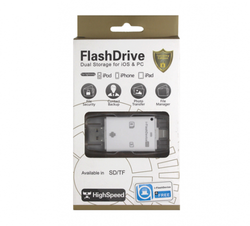 New i-Flash Device HD External TF SD 2 in 1 Memory Card Reader Micro Usb Interface For Iphone 5 5S 6