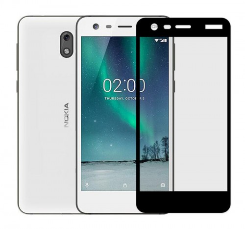 Nokia 2 -  Tempered Glass Full Body Anti Gores Kaca Premium / Full Bahan Kaca Full Lem