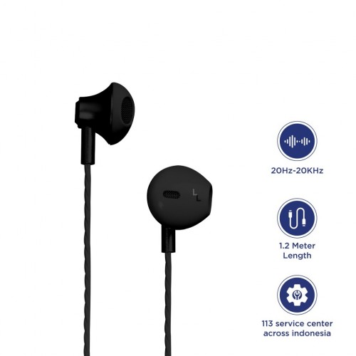 Earphone MD-E3 / Headset Premium Suara Music Jernih dan Bass ada Mic Telepon Handfree Kualitas Bagus