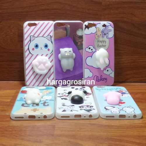 Squishy Case Oppo A39 / A57 + Boneka Lucu / Silicone / Softshell / Silikon / Cover Motif