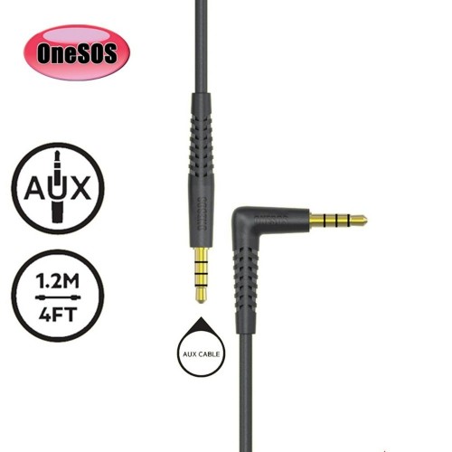 OneSOS Audio Cable AUX 1.2m Model Gaming - Kabel Jack Audio Vertikal Cocok Main Game Sambil Musik