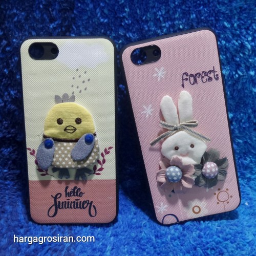 Oppo A83 - Silikon FS Motif Design Korean Cute Styles Boneka Bahan Kain / Back Soft Case