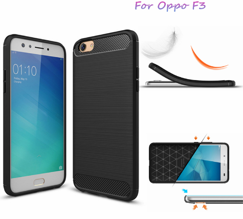 Oppo F3 - Rugged FS / Delkin - Carbon Fibre Case Slim Rugged Armor ShockProof / Rubber