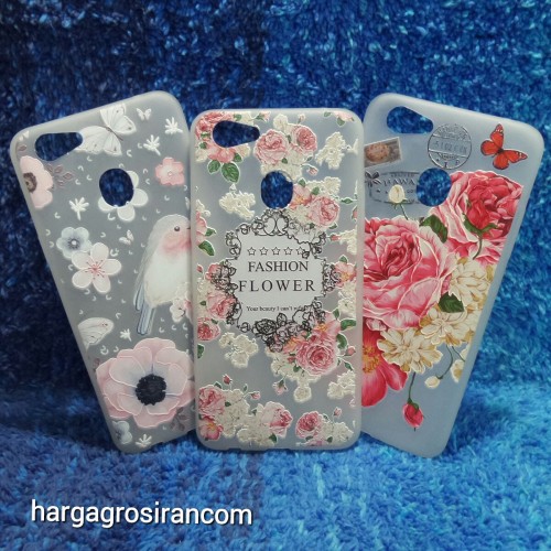 Oppo F5 Sakura Case Motif Bunga Bahan Softshell - Fashion Flower Back Cover