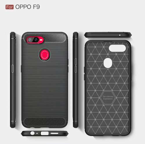 Oppo F9 / RealMe 2 Pro - Rugged FS Delkin - Carbon Fibre Case Slim Rugged Armor ShockProof / Rubber