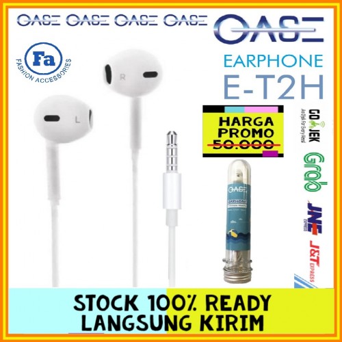Original Handsfree Oase E-T2H Bass Stereo Suara Jernih Ear Phone / Earpad / Headset STRDY