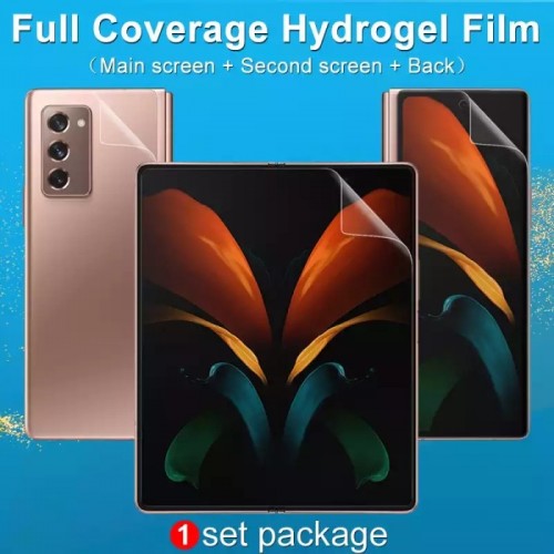 PLY-001 HydroGell Samsung Galaxy Z Fold 2 ( Samsung Lipat ) - 1 Set Anti Shockproof / Hydro Gel Screen Protector Anti Gores Bahan Gel Awet Full Cover