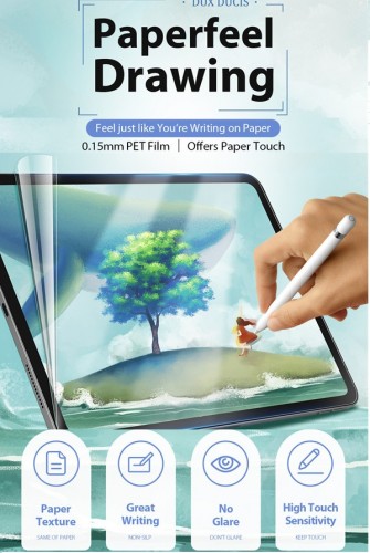 PLY-003 Ipad 5 Ipad 6 9.7 inch Paperfeel Dux Ducis Premium Screen Guard Protector Anti Gores Bahan Anti Fingerprint / Matte / Anti Glare