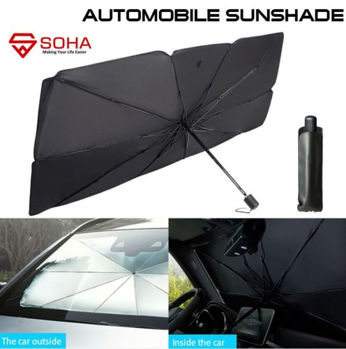 PY-01 Ukuran Besar Pelindung Anti Panas Kaca Mobil Depan Dashboard Sinar UV MATAHARI Payung Lipat / Penutup Kaca Mobil CAR Cover Sun Shield Umbrella