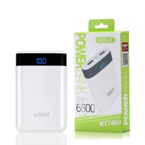 Power Bank Robot RT7400 6600 Mah - Garansi Setahun