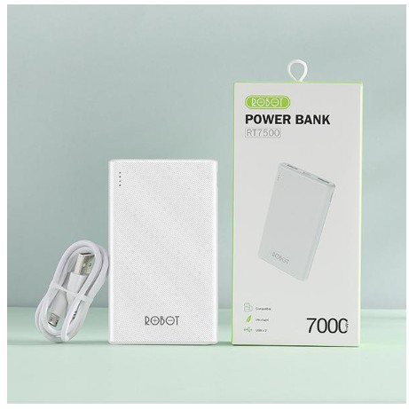 Power Bank Robot RT7500 7.500 Mah - Garansi Setahun