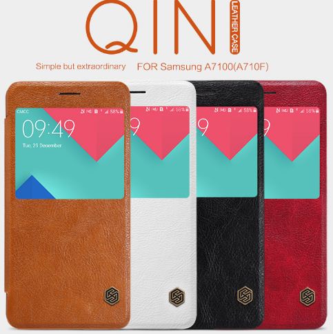 Sarung Nillkin QIN Leather Case Samsung A7 2016 / A710