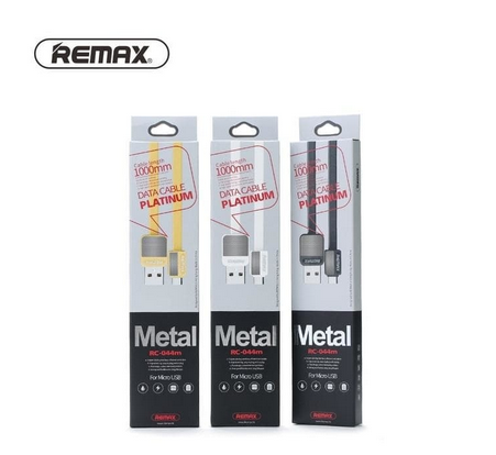 Kabel Remax Metal Platinum 1M Micro - RC-044M - Model Gepeng - Charger / Data