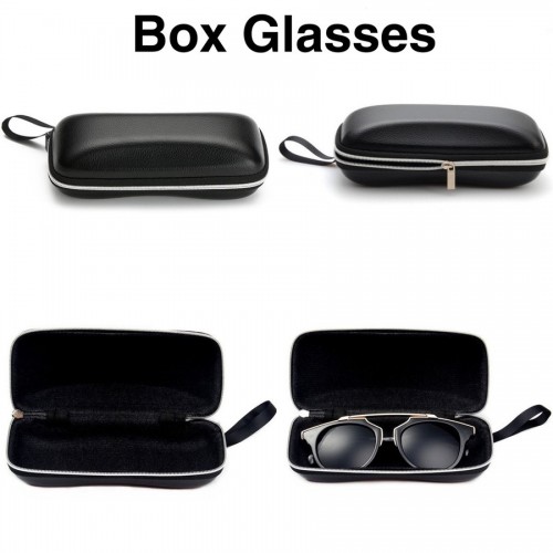 RT-01 Tempat Kantong Tas Kulit Bisa Simpan Ear Cleaning Endosope & Bisa Jadi Kotak kacamata Design Dompet Resleting Zipper Box Glasses Leather Case