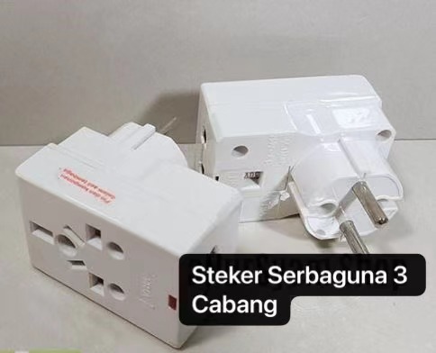 RT-03 Steker Serbaguna Sekring Lampu / Adaptor Listrik Multi Model 3 Cabang Ada Lampu Indikator