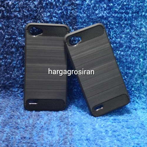 LG Q6 - Rugged FS / Delkin - Carbon Fibre Case Slim Rugged Armor ShockProof / Rubber