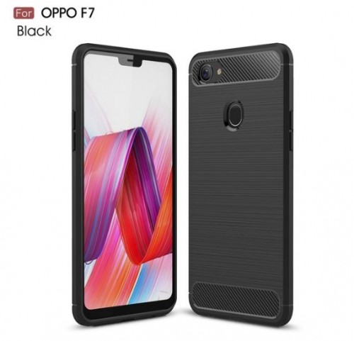 Oppo F7 - Rugged FS / Delkin - Carbon Fibre Case Slim Rugged Armor ShockProof / Rubber