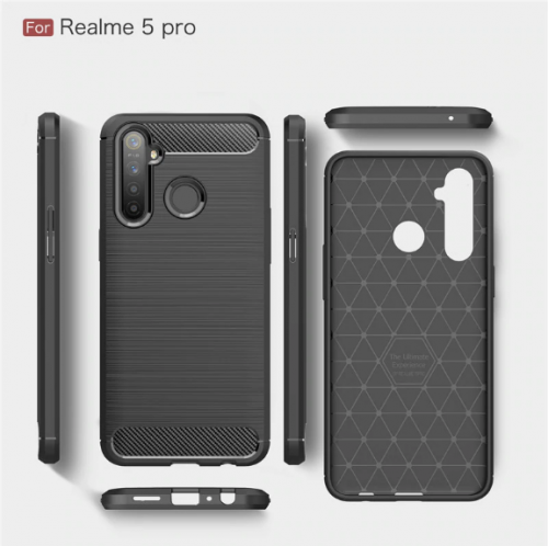 Realme 5 Pro - Rugged FS / Delkin - Carbon Fibre Case Slim Rugged Armor ShockProof