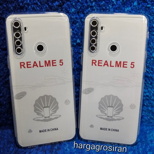 Realme 5 Silikon TPU HD Clear Transparent Back Case - Softshell Bening Back Cover