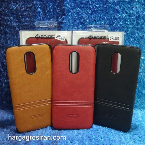Redmi 5 Plus Elegan Leather Back Case - Silikon Bahan Kulit Design Simple dan Rapi cover Ver.2