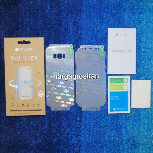 Anti Gores Samsung S8 Plus - Full Set 2 in 1 / Full Body Curved / Depan dan Belakang 0.2 mm