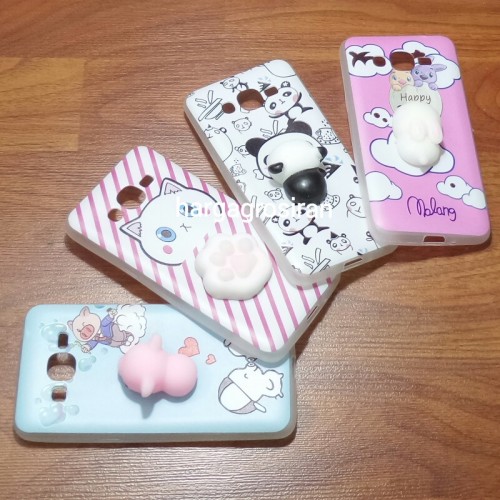 Squishy Case Samsung Galaxy Grand Prime + Boneka Lucu / Silicone / Softshell / Silikon / Cover Motif