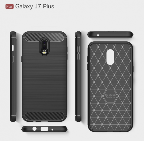 Samsung Galxy J7 Plus - Rugged FS / Delkin - Carbon Fibre Case Slim Rugged Armor ShockProof / Rubber