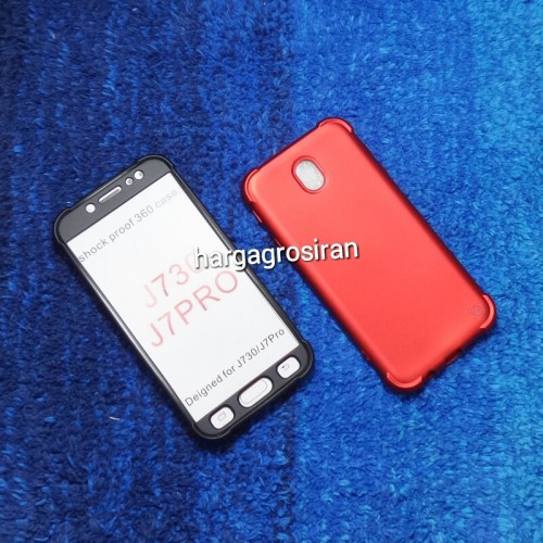 Anti Crack 360 Samsung Galaxy J7 Pro - Softshell Full Case 360 - Silikon - Cover - Back Case
