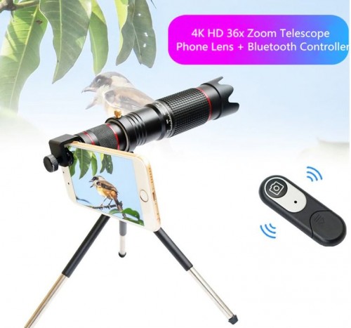 SOHA LNZ-002 Lensa HP 36X Optical Zoom 4K HD Telescope Camera Lens Telephoto Monocular Mobile Phone / Teropong