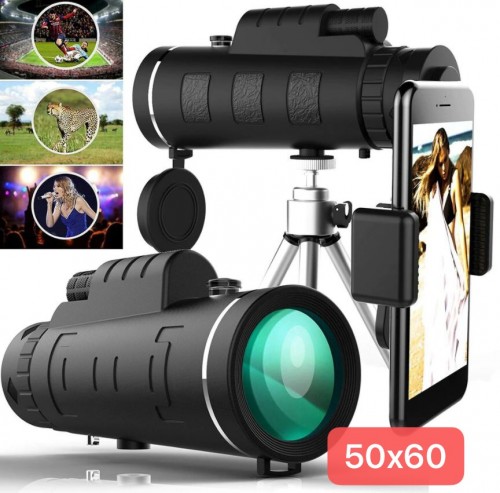 SOHA LNZ-003 Teropong 50x60 HD Monocular Teleskop HP Lensa optik Zoom kamera handphone Portable Universal Telescope Telephoto Lens