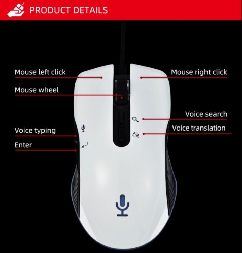 SOHA MOS-006 Gaming Mouse Smart AI Dengan Fitur Intelligent Bisa Translate Ketik Via Suara / Voice