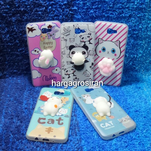 Squishy Case Samsung Galaxy J7 Prime + Boneka Lucu / Silicone / Softshell / Silikon / Cover Motif