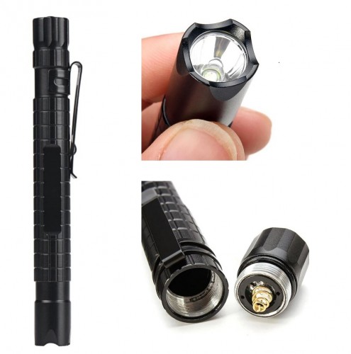 STR-002 Pocket Senter Mini LED Flashlight Police SWAT Anti Air Model Seperti Pulpen Gampang dibawa dan Bisa Teropong Telur