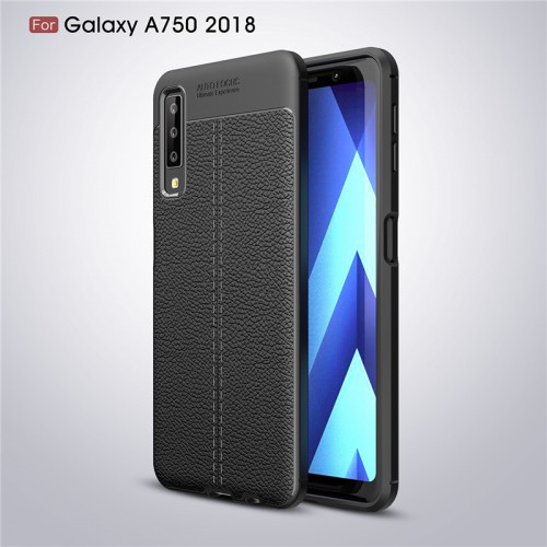 Samsung A7 2018 -  Case Kulit Auto Focus - Softshell / Silikon / Cover / Softcase
