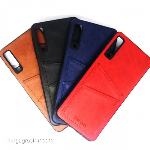 Redmi 5A - Elegan Leather Case - Silikon Kulit Design Simple - ada Tempat Simpan Kartu Ver.4