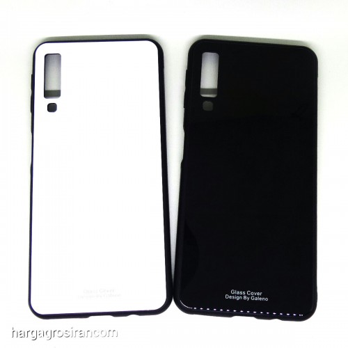 Samsung A7 2018 - Glass Case / Design Bahan Tempered Full Cover / Lebih Elegan dan Simple