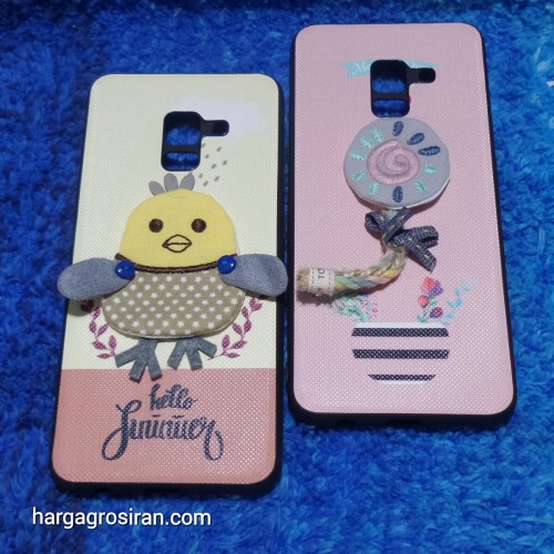 Samsung A8 2018 - Silikon FS Motif Design Korean Cute Styles Boneka Bahan Kain / Back Soft Case