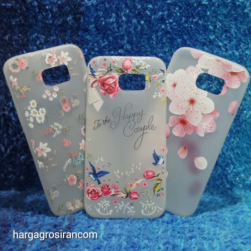 Samsung Galaxy S7 Edge Sakura Case Motif Bunga Bahan Softshell - Fashion Flower Back Cover