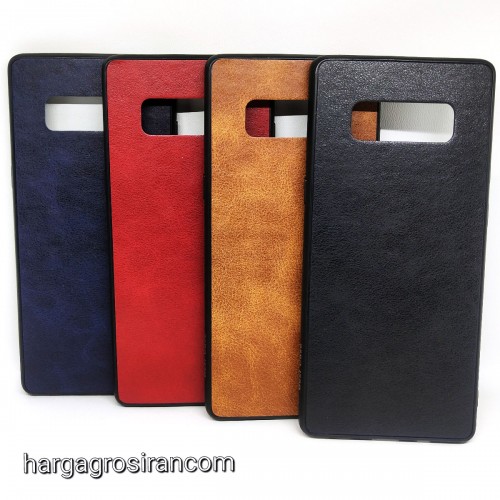 Samsung Note 8 Fuze Kulit Design Simple dan Stylish - Pinggir Karet - Leather Back Case Cover Ver.6