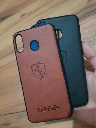 Samsung Galaxy S10 Kulit Ferrari Design Simple dan Stylish - Leather Back Case Cover Ver.7