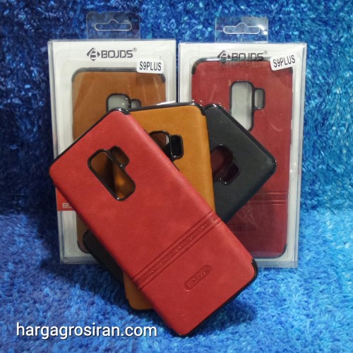 Samsung S9 Plus Elegan Leather Back Case - Silikon Bahan Kulit Design Simple dan Rapi cover Ver.2