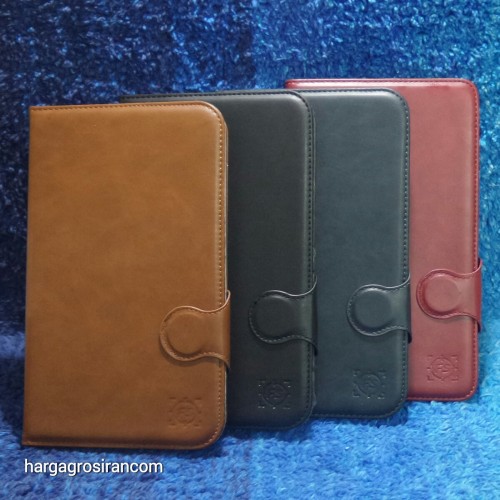 Samsung Tab 4 8 inch T330 Sarung Tablet Kulit FS Leather Case Blue Moon Pinggiran Jahitan Cover