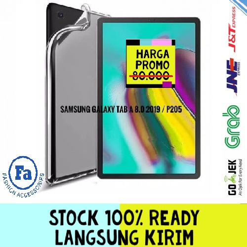 SBT-001 Samsung Tab A 8 Inch 2019 P205 Silikon Bening Clear TPU Cover Shock Absorption Tablet Back Case