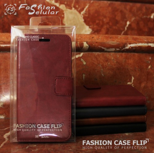 Xiaomi Redmi 5  Sarung Kulit FS Leather Case Blue Moon Ada Kancing dan Pinggiran Jahitan Cover