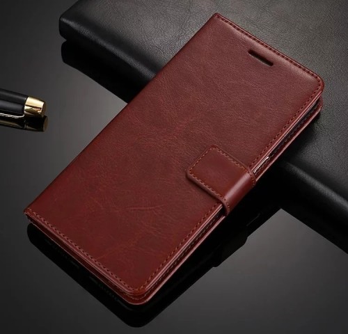 Zenfone Max Pro M1 - Sarung Kulit FS Leather Case Blue Moon Ada Kancing dan Pinggiran Jahitan Cover